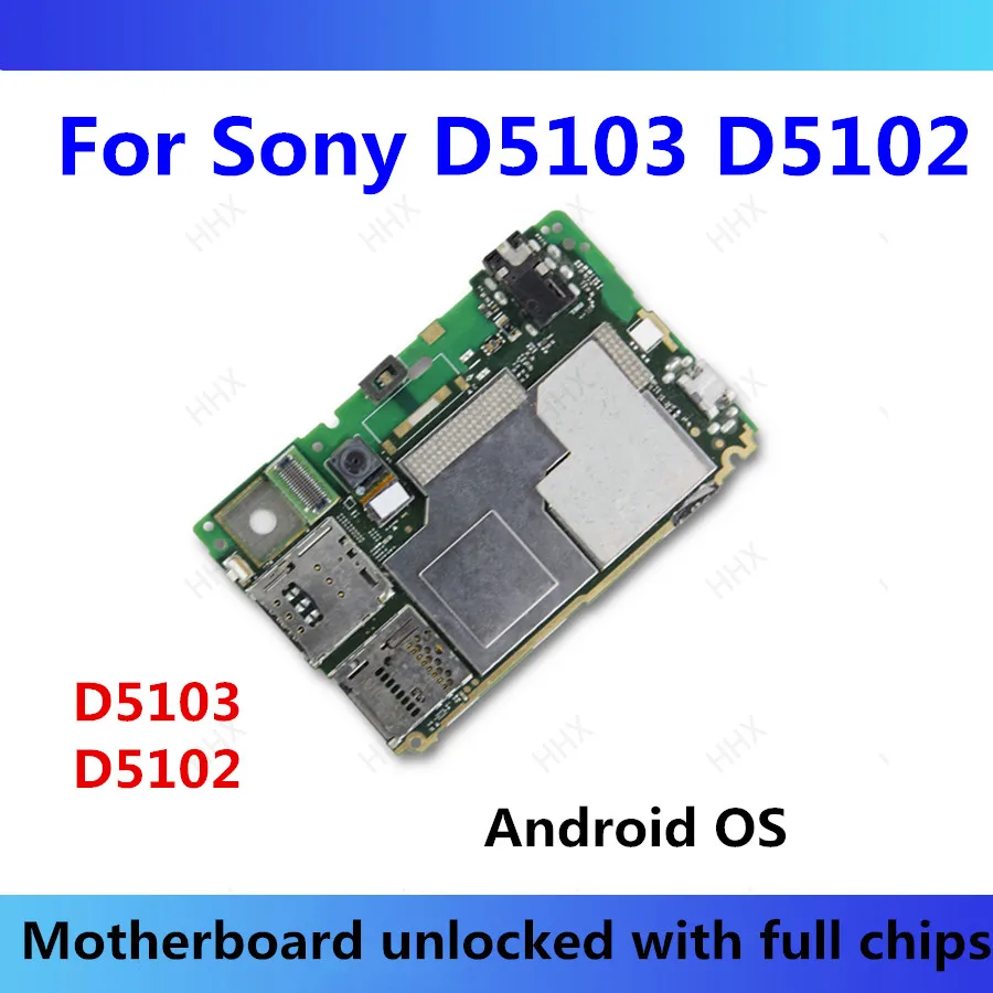 

For Sony Xperia T3 D5103 D5102 motherboard unlocked with chips logic board with Android OS fee D5103 D5102 card replaced panel