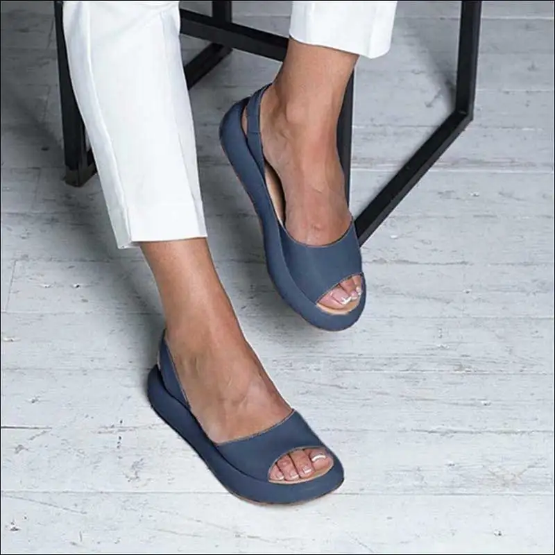 

Zapatos De Mujer Women's New Fashion 2019 Summer Wedges Sandals Fashion Sexy Open Toe Women Sandals Shoes Plus Size 35-43 Pumps