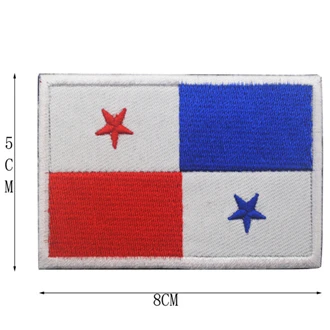 AHYONNIEX 1 шт. 3D вышитый марокканский Куба нигерийский флаг сербии нашивка Тактическая Военная нашивка с пришитым флагом для джинсов Одежда Сумки - Цвет: PANAMA