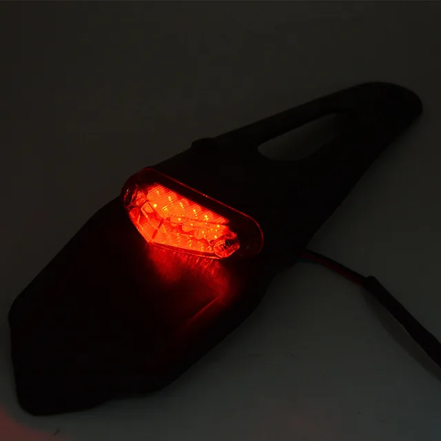 Einem Stück Motorrad LED Rücklicht & Kotflügel Hinten Stop Enduro rücklicht  MX Trail Supermoto FÜR CR EXC WRF 250 400 426 450 - AliExpress