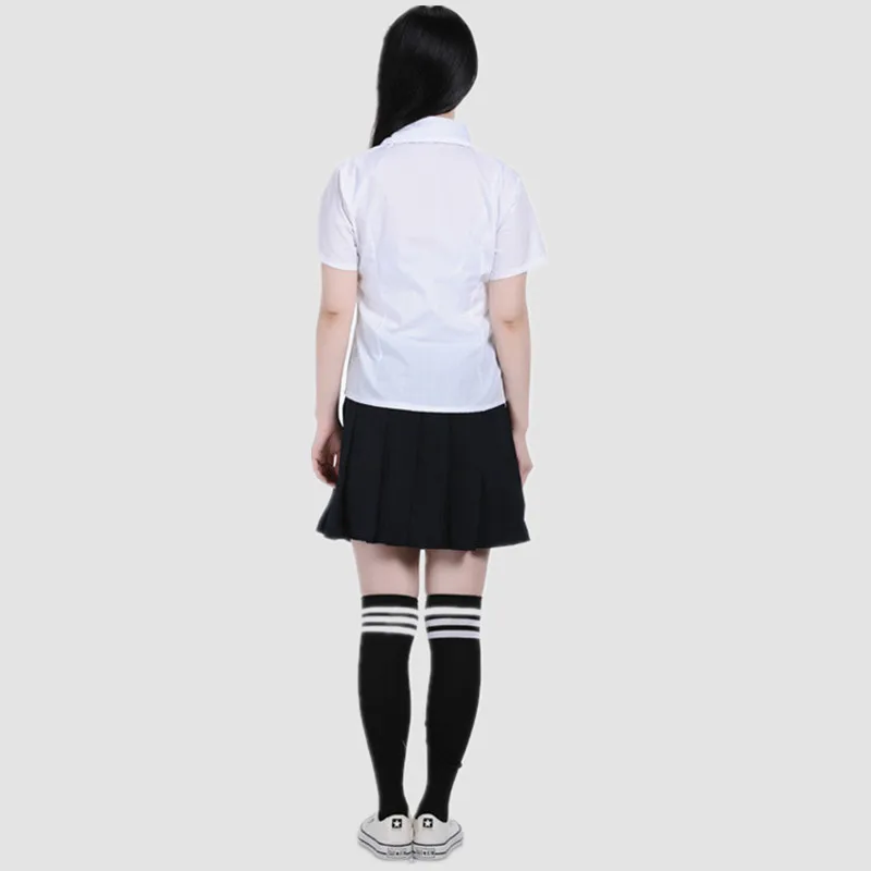 Японский и корейский единый набор летняя белая рубашка+ Dolly юбка+ галстук костюм моряка студент школьная форма для девочек