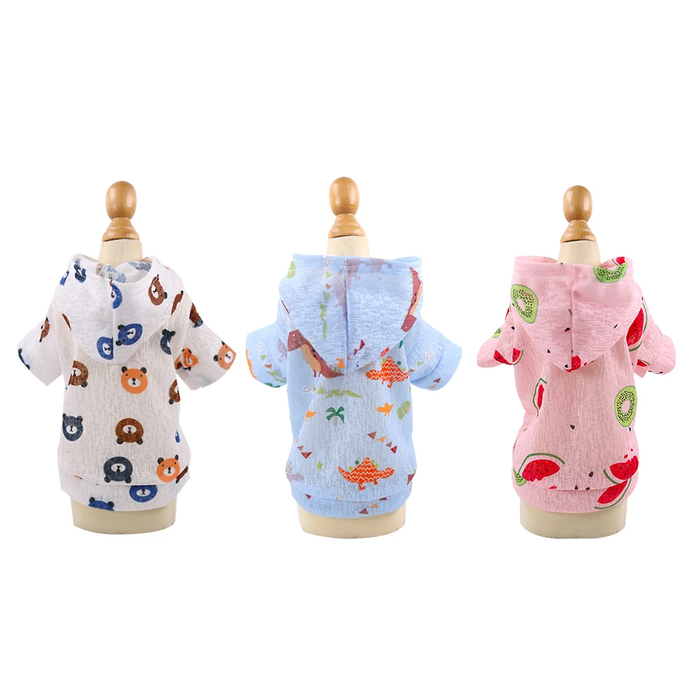 

Dog Clothes Spring and Summer Breathable Mesh Pet Puppy Dog Hoodies Sun-protective Clothing for Small Dogs and Cats