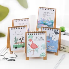 2018 year New Fresh Style DIY Cartoon Mini Desktop Paper Calendar Daily Scheduler Table Planner Yearly Agenda Organizer notebook
