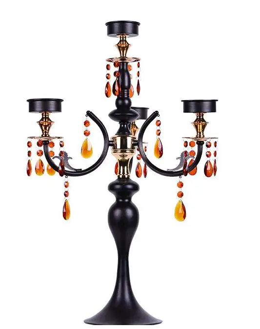 

Free shipment 5 arms siver crystal centerpiece/tall pillar for wedding decoration/65cm tall wedding chandelier