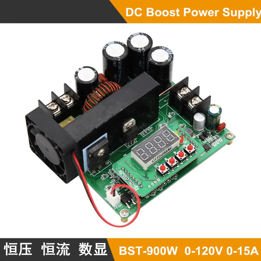 

B900W NC DC constant current power supply voltage adjustable boost module Ammeter 120V10A charger