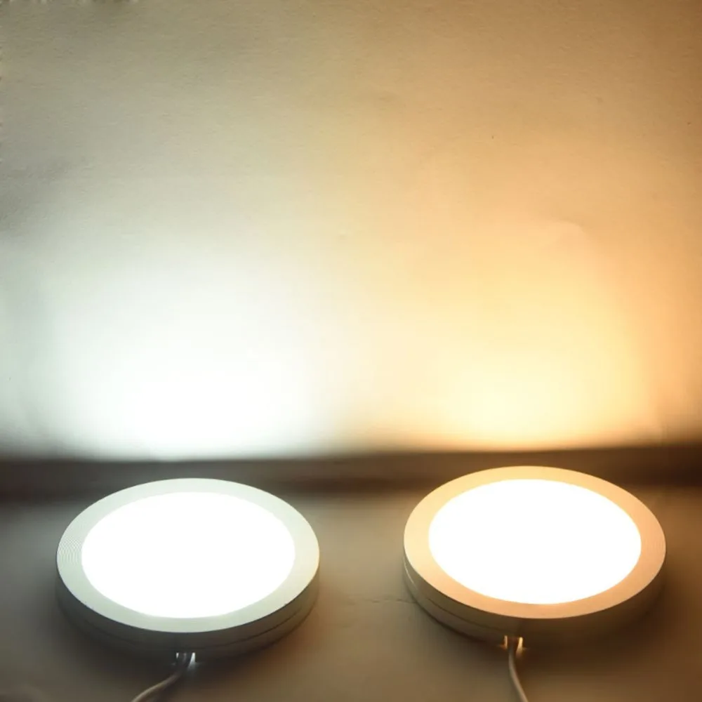 

2018 Integrated Power LED Cabinet Night Lights Ultra-thin Round Showcase Hanging Wardrobe Bookcase Energy Saving Lamp