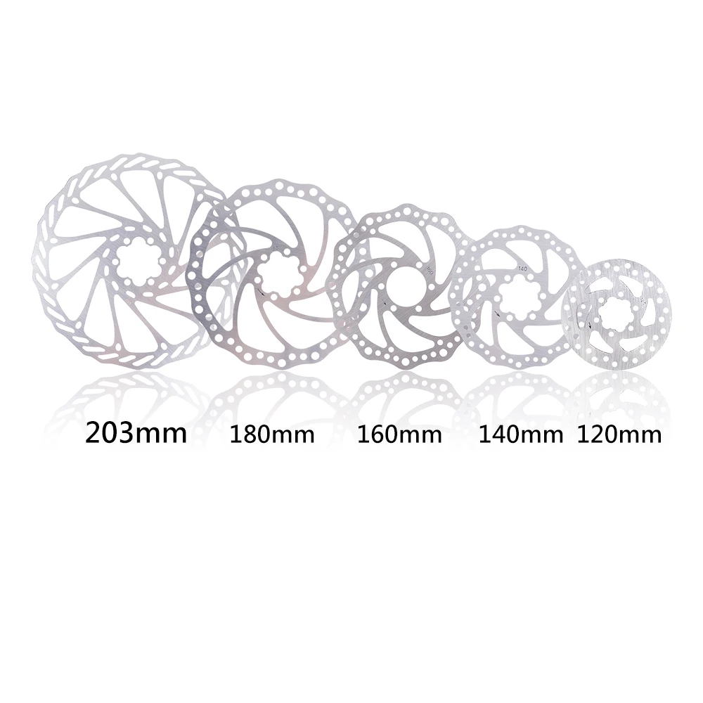 203/180/160/140/120mm 6 Inches Stainless Steel Rotor Disc For Mountain Road Cruiser Bike Bicycle parts