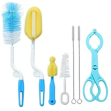 Стильный 7 шт. детское молоко щетка для бутылочки для кормления портативный Handly нейлон и губка трубки очиститель Handly