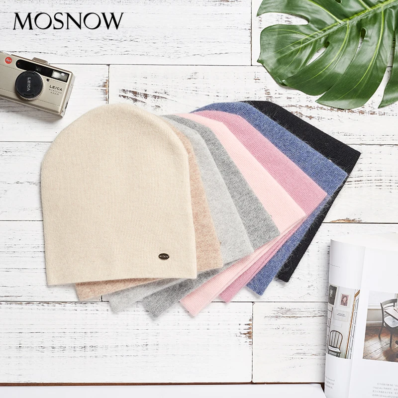 Female Beanies Rabbit Hair Winter Hats For Women Casual Autumn Knitted Beanie Girls New Fashion High Quality Soft Wool Hat