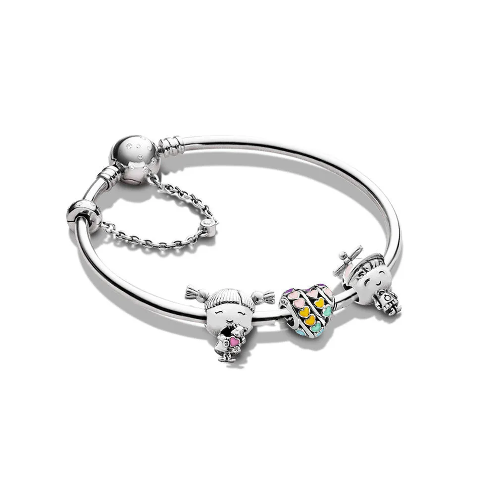 

DIY female charm 925 sterling silver original Pandora bracelet fun childlike crystal jewelry bracelet jewelry gift