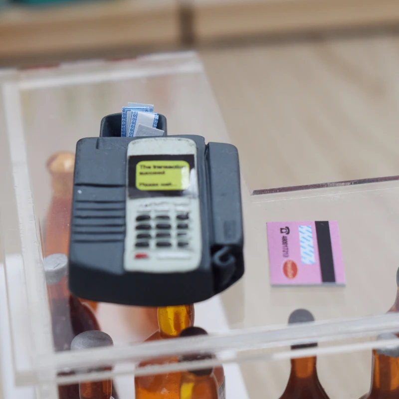 1/12 кукольный домик миниатюрное моделирование POS машина для кредитных карт супермаркет регистратор игрушки аксессуары
