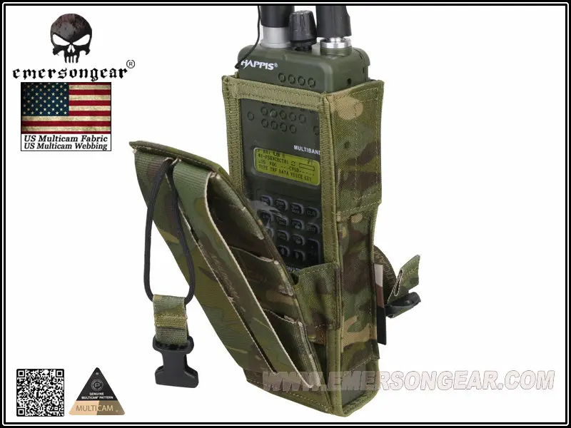 

Airsoft Hunting Bag Emersongear PRC148/152 Tactical Radio Pouch Molle Military Combat Gear EM8350 MULTICAM Genuine EM8350