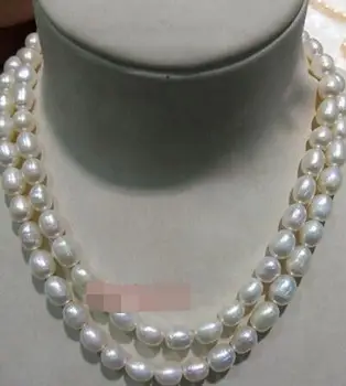 

classic 32 inch AAA 9-10mm south sea white l necklace 14k baroque