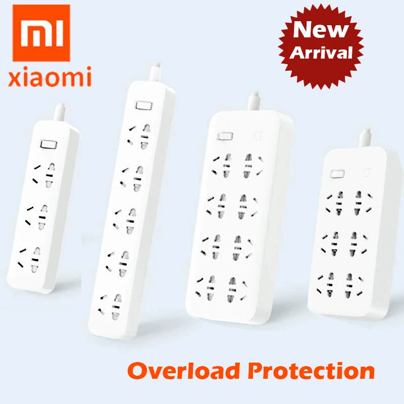 Оригинальная лента питания Xiaomi для быстрой зарядки 2500 Вт 10A 250 В 3 5 6 8 розеток