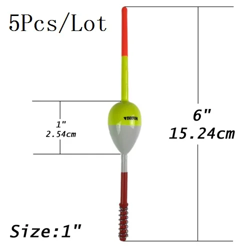 THKFISH 5 шт./лот " Весенние Рыболовные Поплавки-бобберы Crappie Panfish Balsa Деревянный Поплавок овальная палка поплавок - Цвет: 5Pcs 1inchX6inch