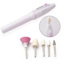 Battery 5 Nail Drill Handpiece Bit Professional Electric Nail Drill File Tool Pen Manicure and Pedicure Feet Care Machine Set
