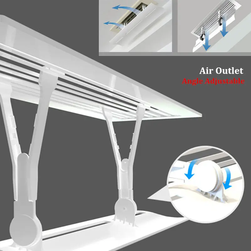 ALWAYSME 1 шт. угловая регулируемая крышка для воздуховода перегородка воздушное крыло щелевая оригинальная розетка кондиционер дефлектор для линейного типа