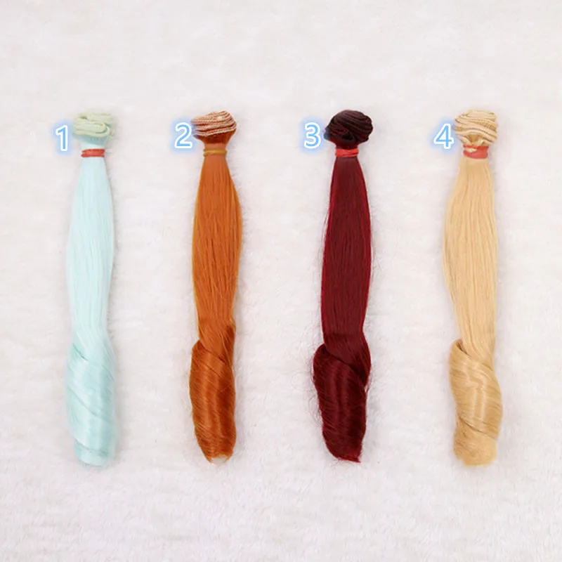 Кукольный парик 20 см * 100 см Парики для BJD Ye Luoli SD как Chole DIY кукольные парики высокотемпературный провод вьющиеся прямые волосы