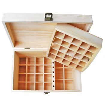 

EGOCLASSIC Handmade wooden box Refined Essential Oils Storage Box 47 holes 5ml-100ml bottles Multifunctional combination SPA