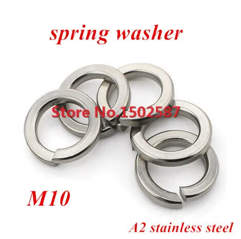 

100 Pieces M10 DIN127 Spring Washer A2-70 Stainless Steel SS304