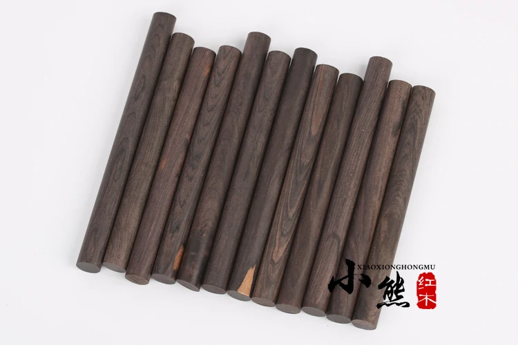 Африканское черное дерево эбеновые штифты деревянные пиломатериалы поворотные заготовки ручка для изготовления круглых палочек