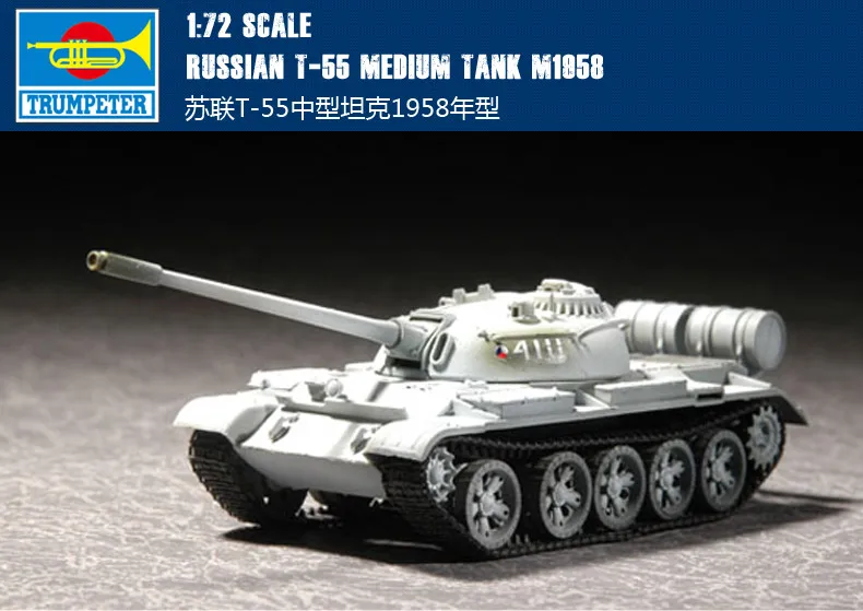 Trumpet hand 07282 1:72 Soviet T-55 medium tank 1958 Assembly model | Игрушки и хобби