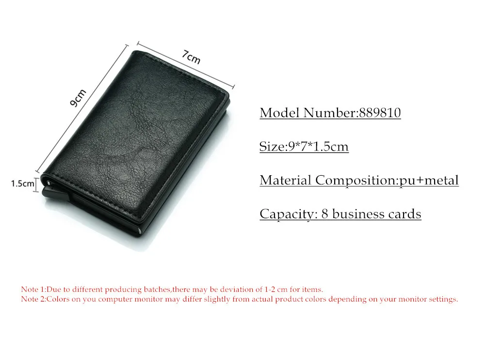 Bycobecy Business Card Holder Slim RFID Wallet Hasp Aluminum Credit Card Wallet Metal Credit Mini smart Men Purse Case