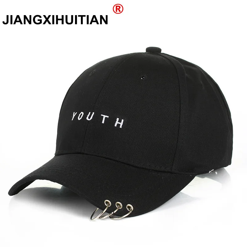 

2018 Unisex Embroidery Youth Letter Baseball Cap Man and woman Snapback Hip Hop Flat Hat Black White Hot Pink dad cap