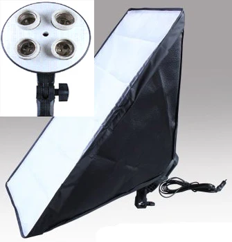 

50*70cm Photography flash diffuser softbox reflector material inside +lamp holder could hold for 4 lamps