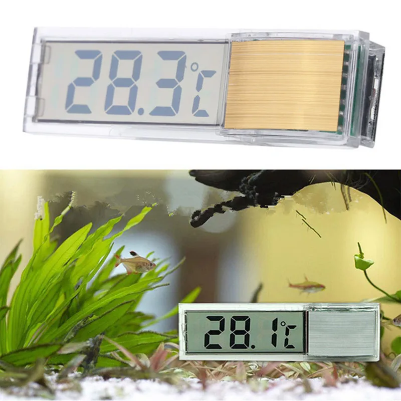 LCD Digital Aquarium Thermometer Sticker Fish Tank Water Digital