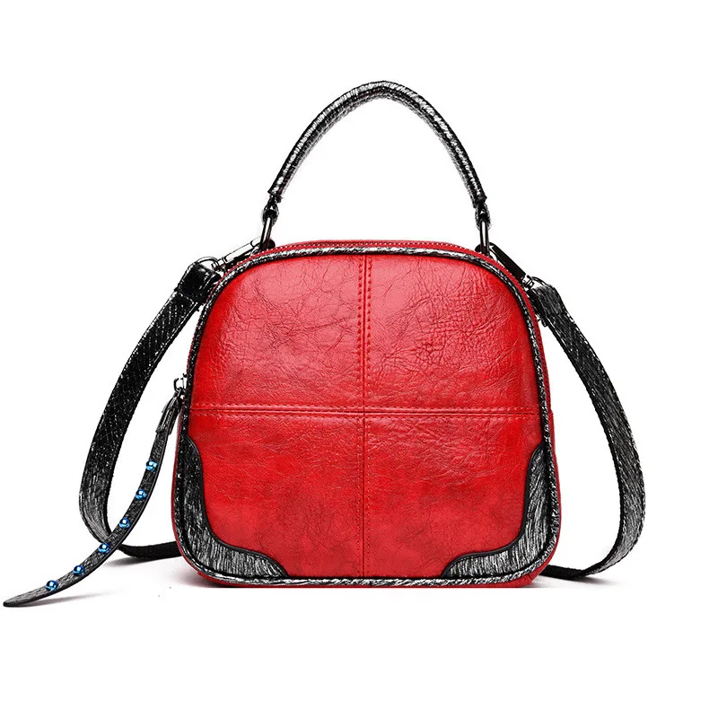 Женский Многофункциональный модный мини-рюкзак с двойным карманом на молнии, женская сумка через плечо, сумка для рук - Цвет: Red