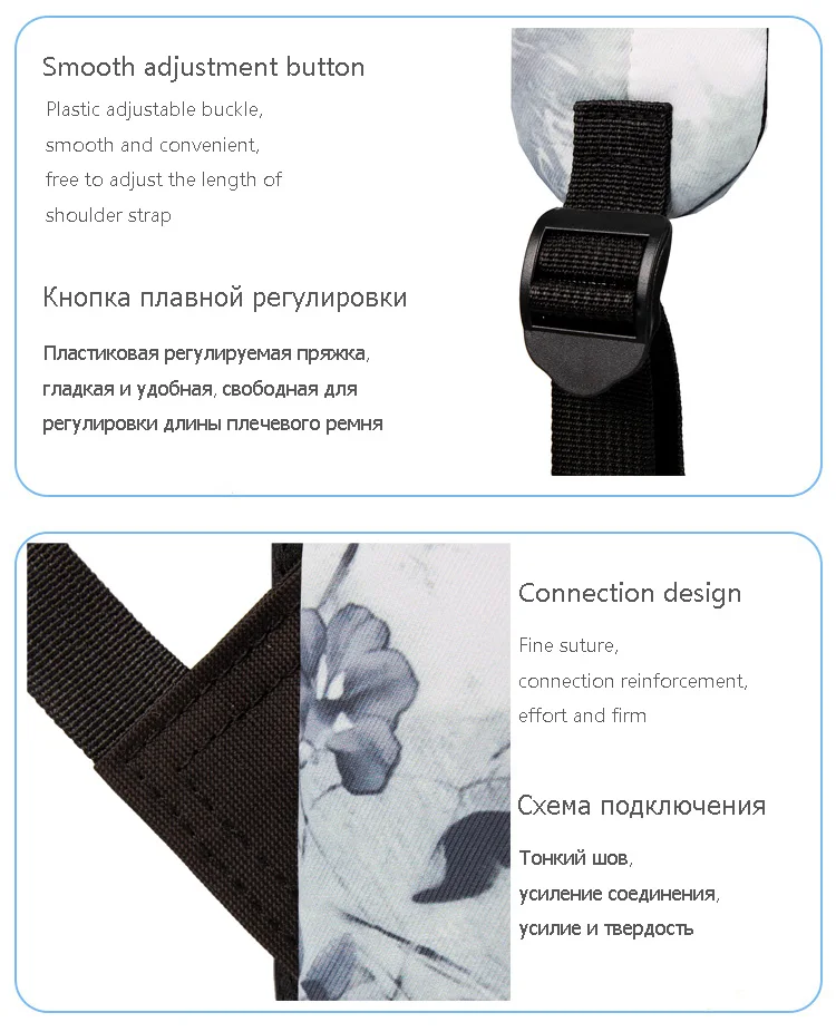 WINNER Women Backpack Chinese Ink And Wash Painting Lotus Flower Backpack Teenage Girls School Bag Travel Mochila Escolar (13)