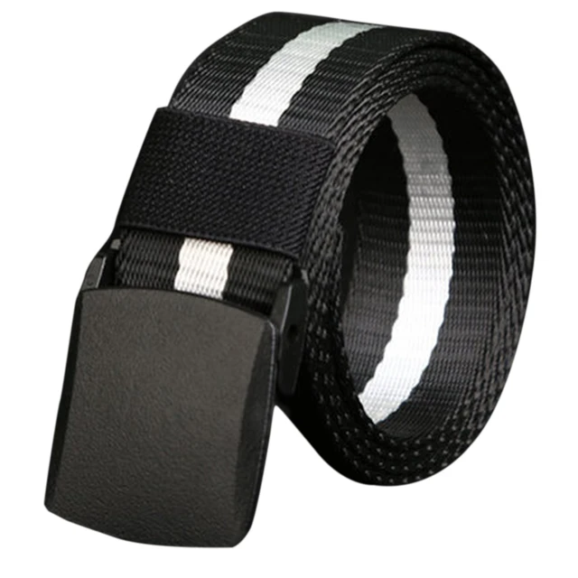 Men's Belt No metal Plastic buckle canvas outdoor belts casual jeans ...