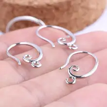 Onwear 20 шт. медные серьги с покрытием из белого золота, застежки, крючки, сделай сам, соединители из проволоки для изготовления ювелирных изделий