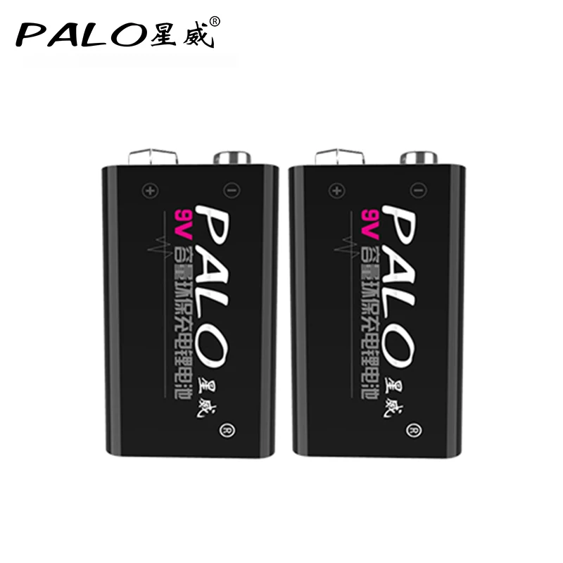 2Pcs/Set PALO battery 9 V batteries 6f22 6F22X 6LR61 9V Li-ion 600mah Rechargeable Battery For Radio,Camera,Toys etc 2Pcs/Set PALO battery 9 V batteries 6f22 6F22X 6LR61 9V Li-ion 600mah Rechargeable Battery For Radio,Camera,Toys etc