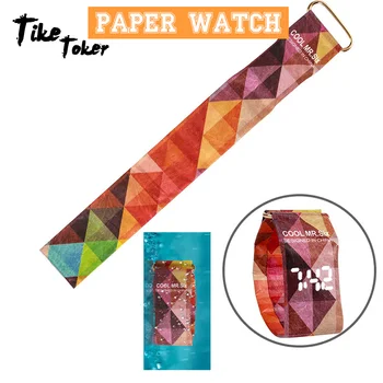 

TIke Toker LED Waterproof Tyvek Paper Strap Digital Watches,Men Women Watch Germany Female Children's Sport watch 2018 Fashion 8