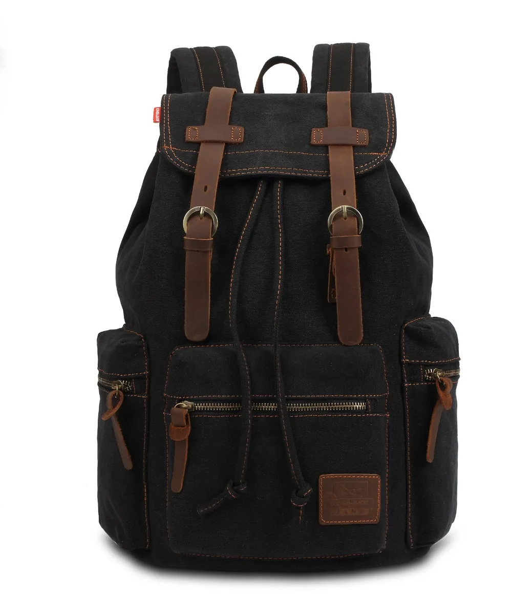 

Ruil New fashion men's backpack vintage canvas backpack school bag men's travel bags large capacity travel laptop backpack bag