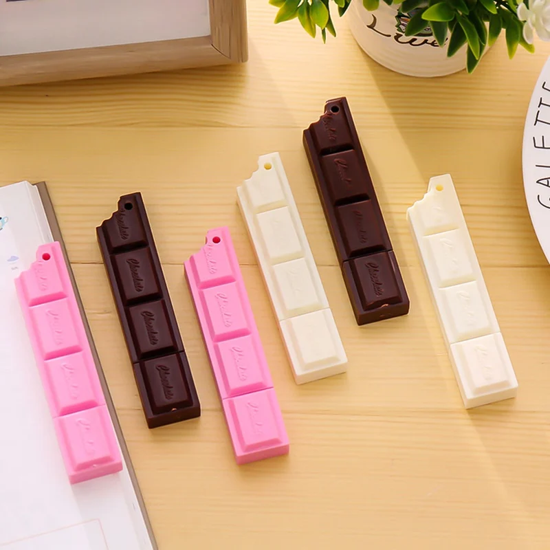 

1Pcs Novelty Chocolates Ballpoint Pens Creative 0.5mm Black Ink Ballpoint Pen 3 Colors Stationery Gift School Supplies