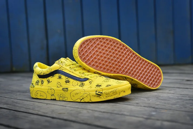 vans old skool snoopy yellow