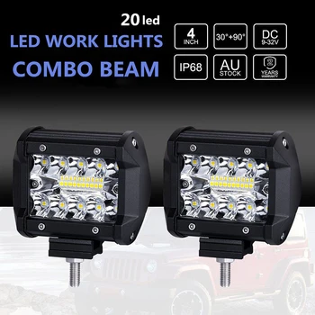 

LED Work Day Light Driving Fog Lamp 4inch 60W Bar Road Headlight Lighting for Car Truck Jeep UTV ATV SUV Boat Marine Motorcycle