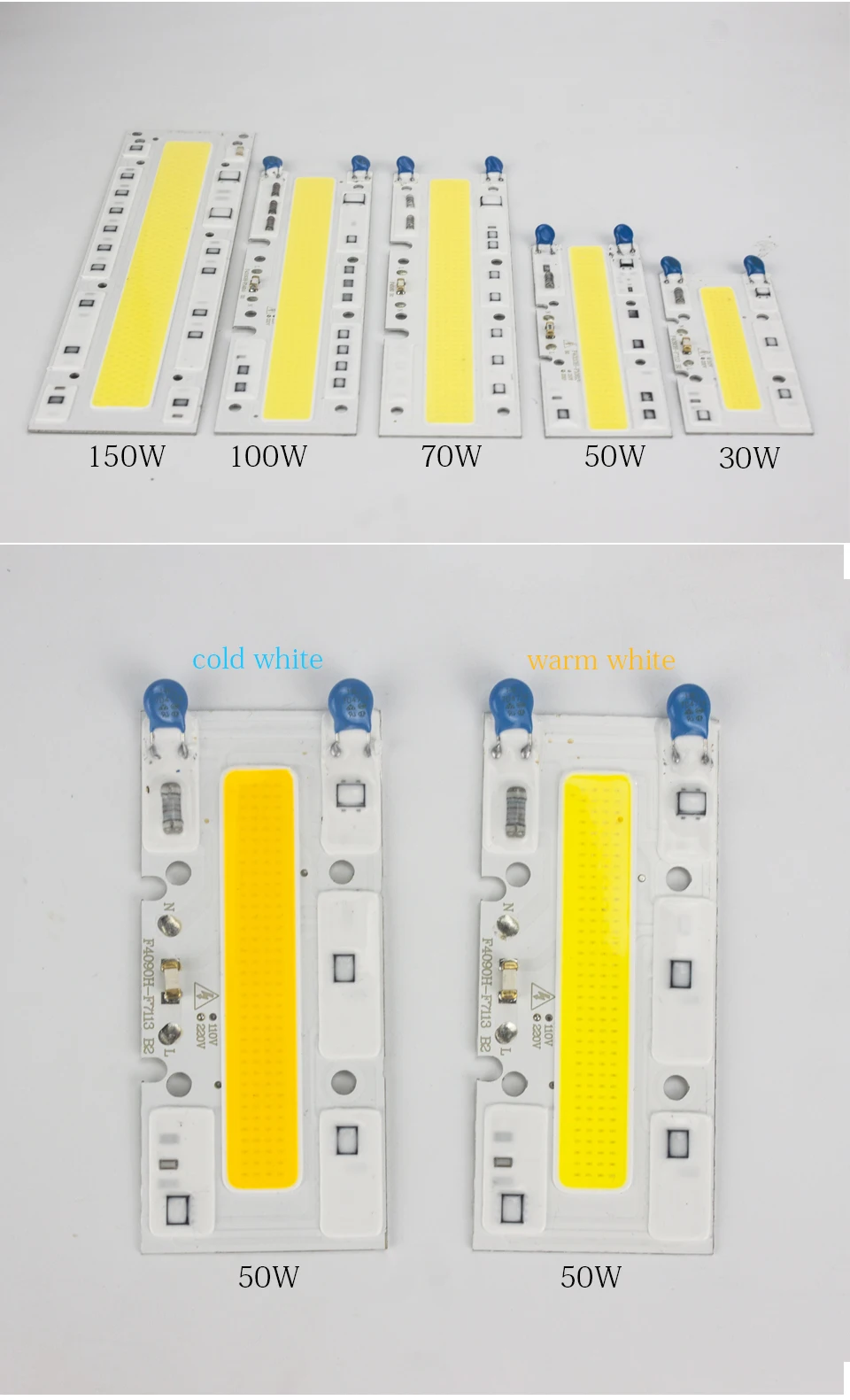 Led Flood Light Chip COB Integrated 50W 30W 100W 150W Led Bulb Lights Smart IC Driver Fit For DIY LED Floodlight Spotlight