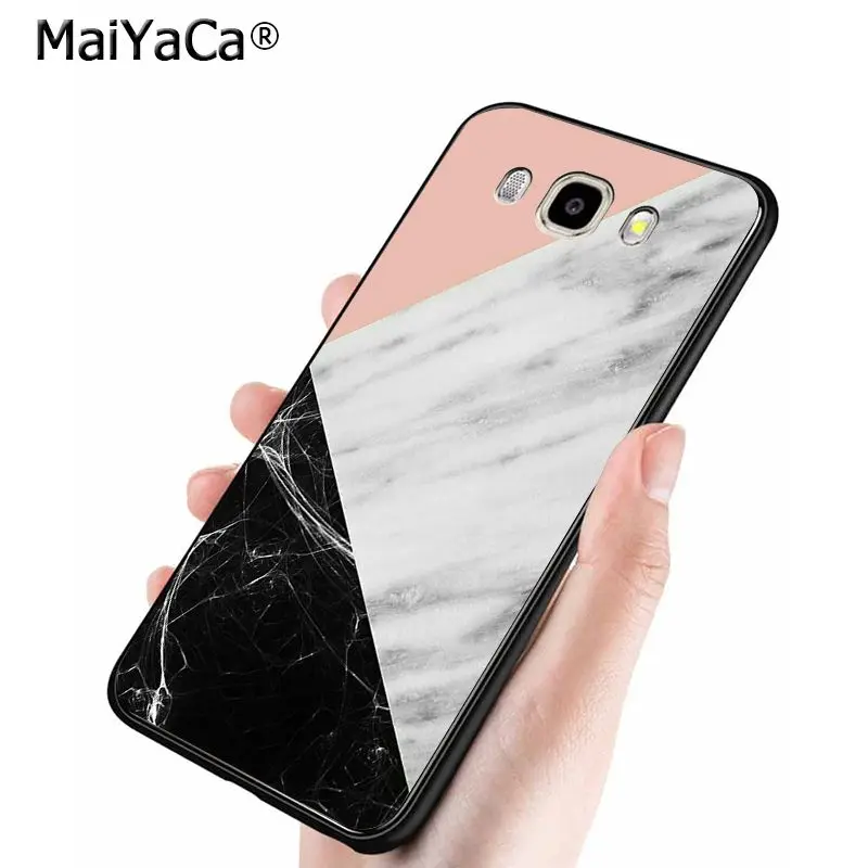 Fashion Geometric Splice Pattern Marble gold pink marble stone
