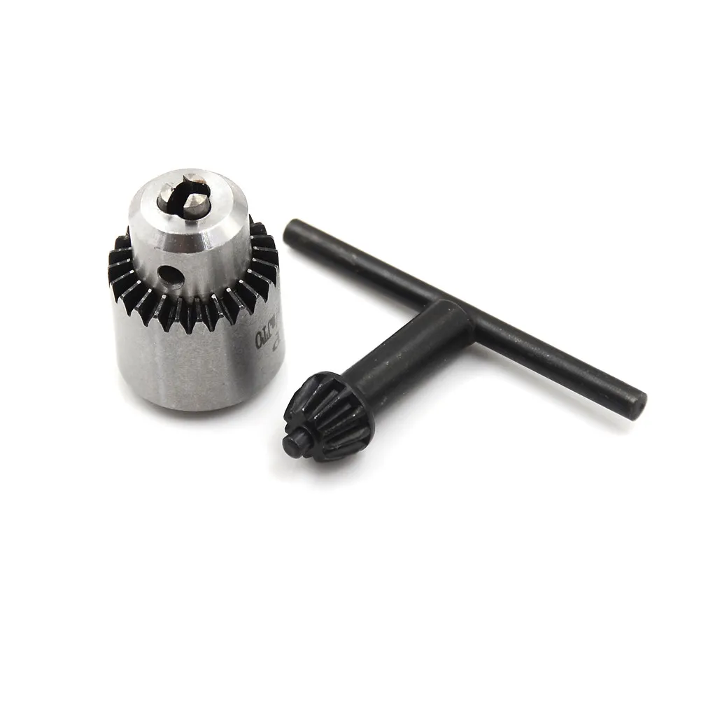 Micro Motor Drill Chucks Clamping Mini 0.3-4mm Jt0 Taper Mounted Drill Chuck With Chuck Key