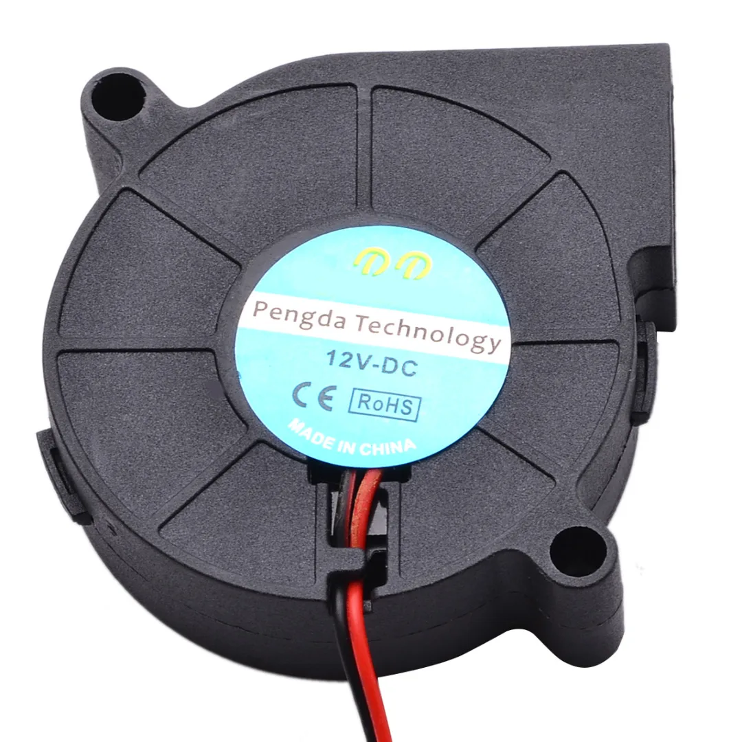 1pc DC 12V/24V Blow Fan Radial Hot End Extruder Low Noise Cooling Blower Fans 50x15mm For 3D Printer Parts