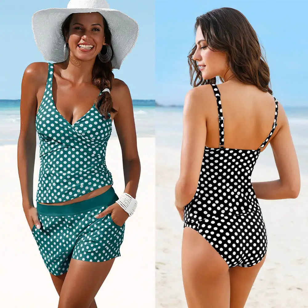 

Bikini Swimwear 2023 New Women Swimsuit Dot Two Pieces Padded Bathing Suit High Waist Bikinis Set Brazilian Biquini Beach Wear