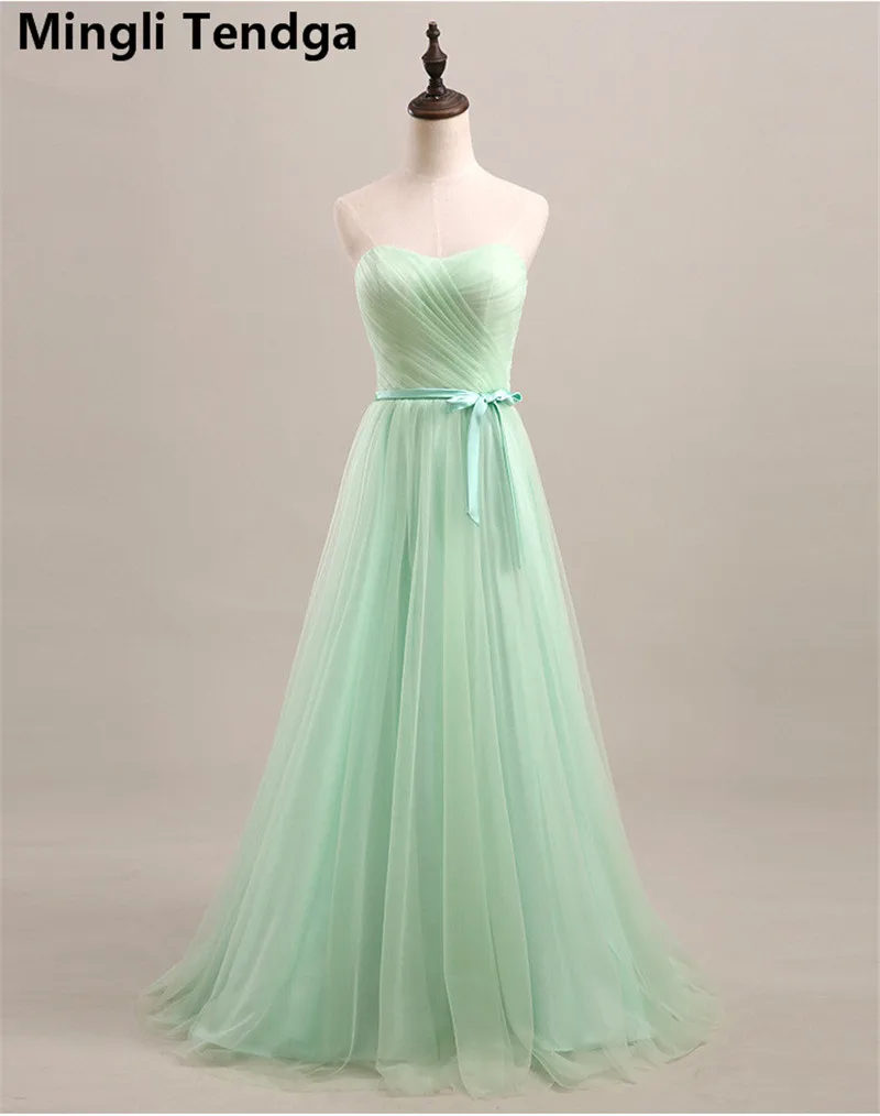 Mingli Tengda зеленый/фиолетовый платье подружки невесты es Длинные Тюль платье подружки невесты сладкий с открытыми плечами Простые платья без