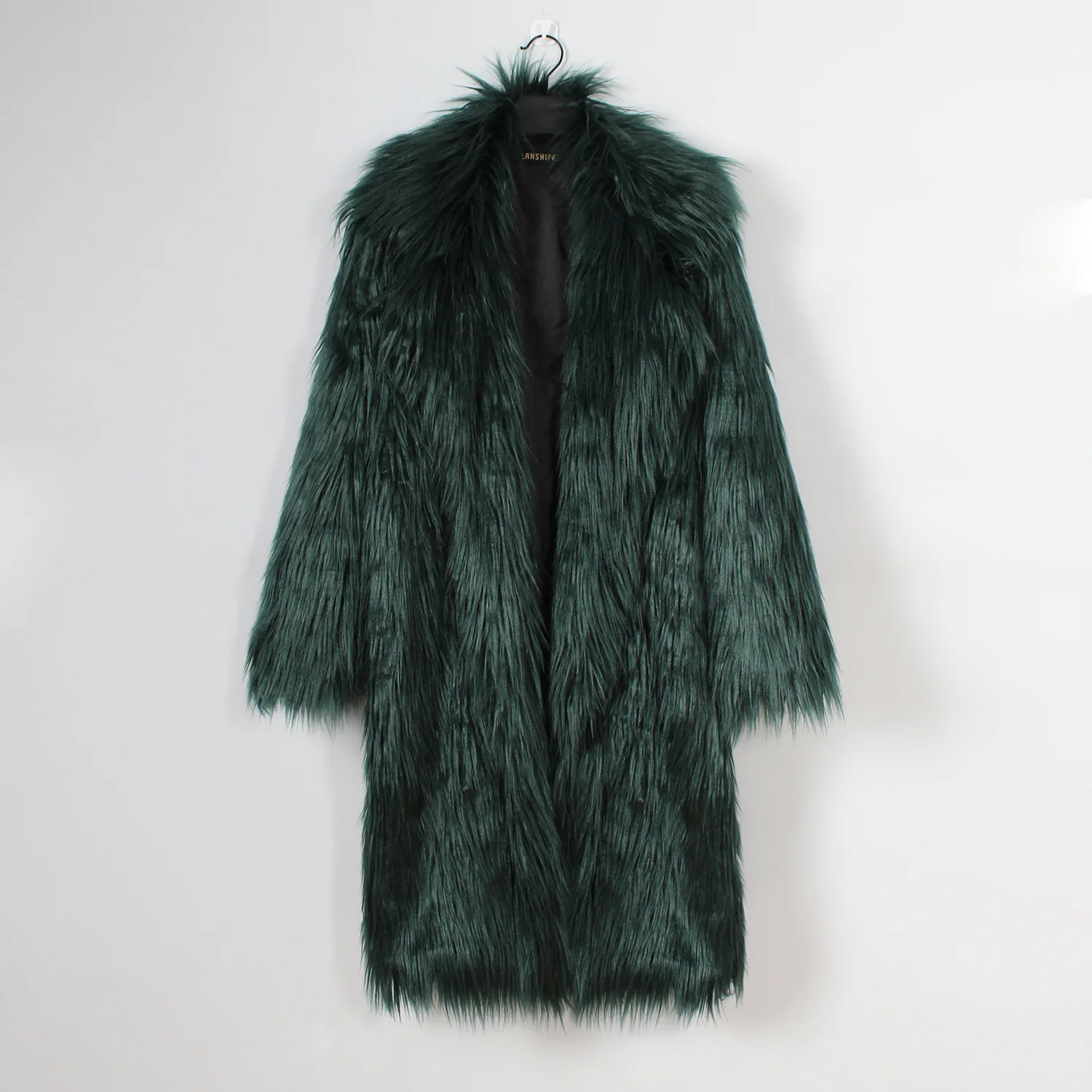 Европейский стиль, Женское пальто из искусственного меха, зимнее новое женское длинное пальто из искусственного меха, теплая верхняя одежда, шуба для женщин, уличные вечерние шубы - Цвет: dark green