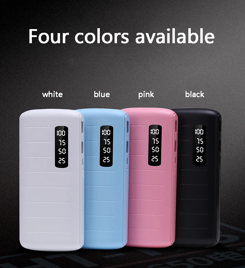 Горячая банка питания 12000mah18650 Мобильный блок с цифровым дисплеем Зарядка