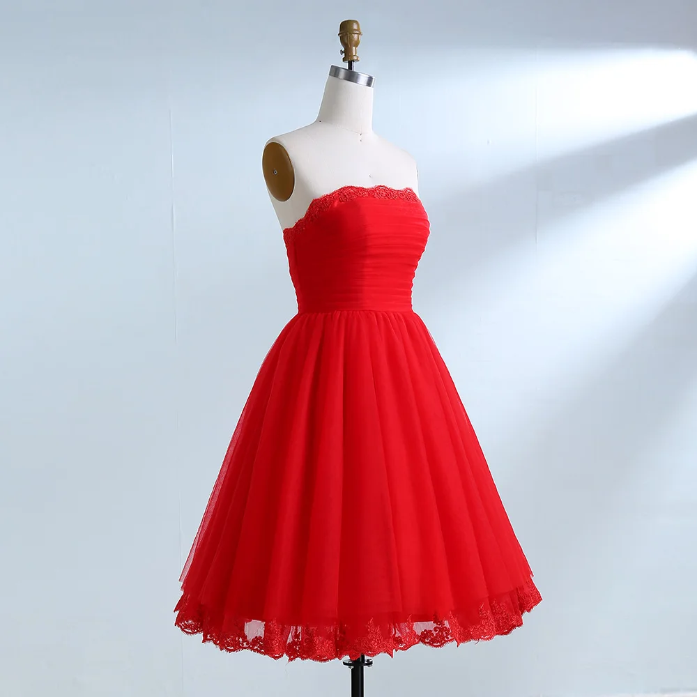 short red prom dresses