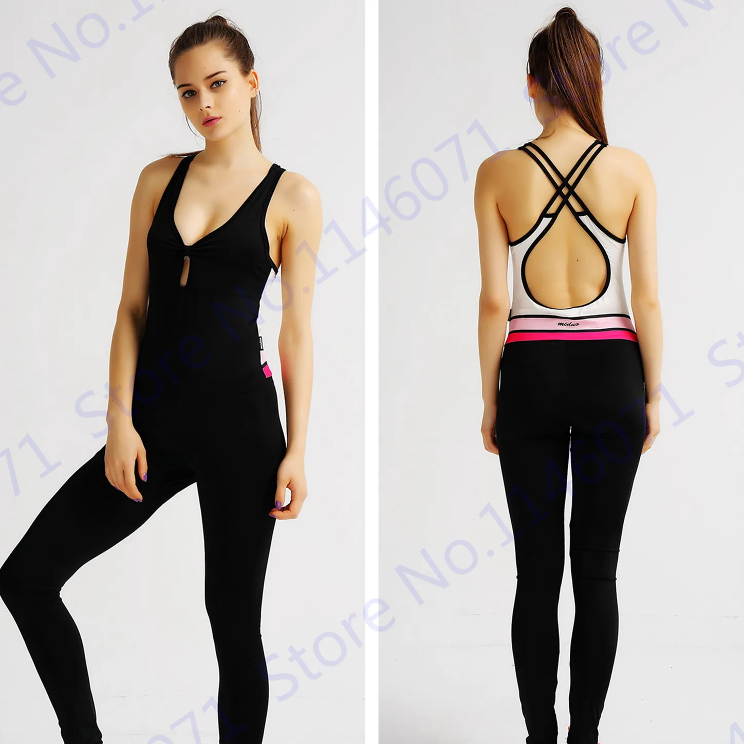 Buy Black Running Rompers Jumpsuit Sexy Back Cross